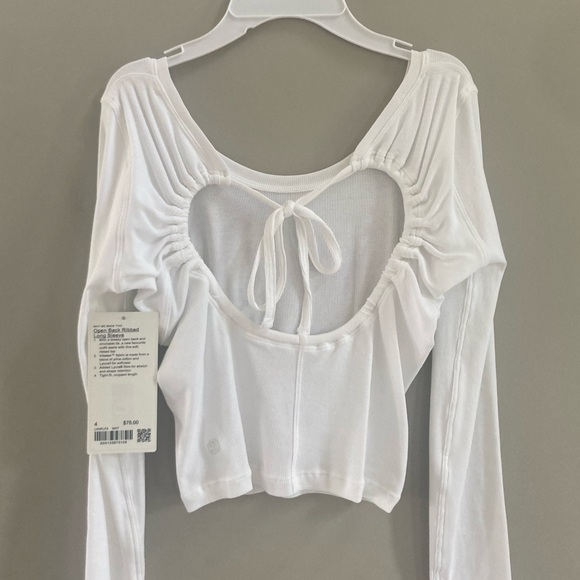 Lululemon open backed ribbed long sleeve top - Picture 7 of 9